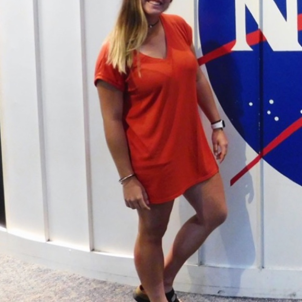 Orange tshirt dress